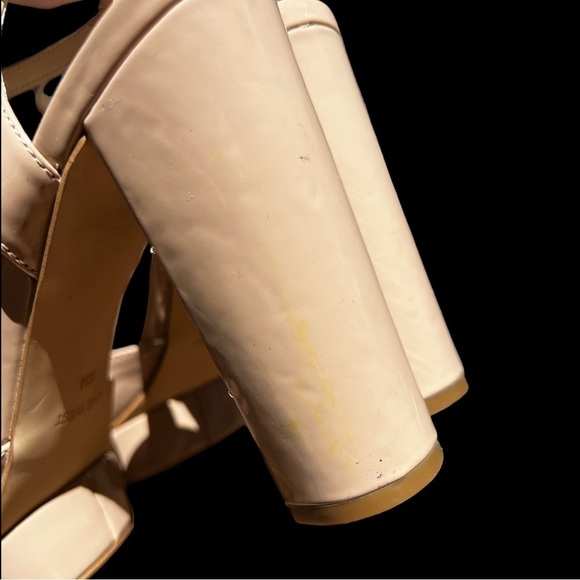 🌻NEW Nine West Nude Natural Patent "Gail" Platform Sandals Women's Size 9.5 - Picture 12 of 12